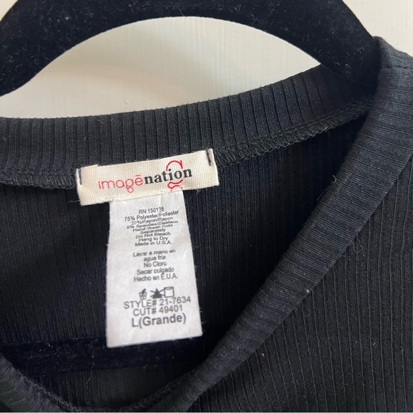 Imagenation RACER NECK RUCHED MINI DRESS - Picture 6 of 6